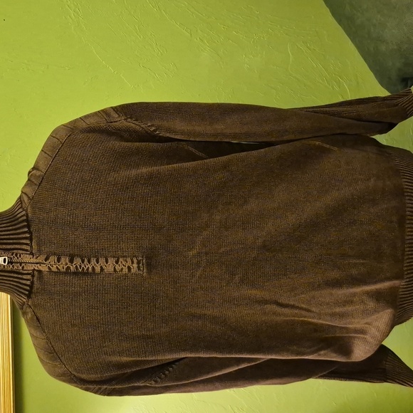 BKE Men's Dark Brown Mock Turtleneck 1/4 zip.XXL. Zip-Up Sweater.#1818) - Picture 2 of 16